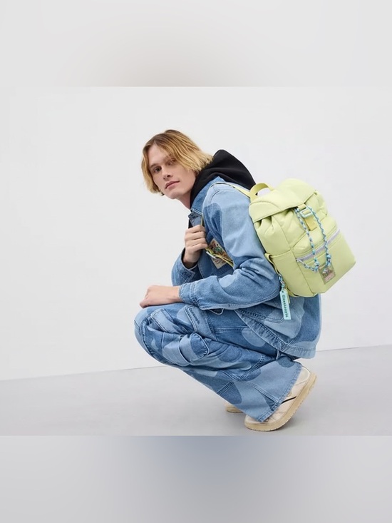 Coachtopia mini loop Backpack in lime green and Dust bag main image 15